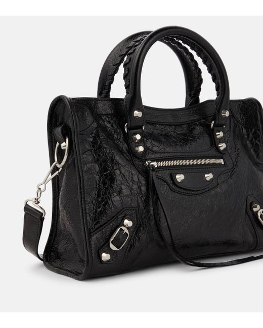 Balenciaga Black Le City Small Leather Shoulder Bag