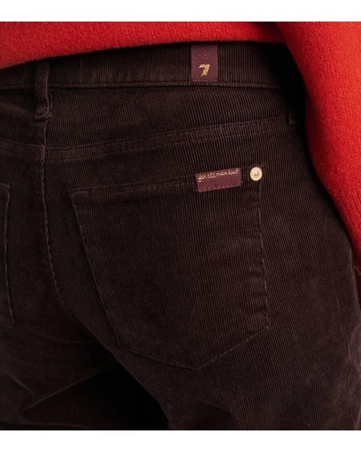 Pantalones Flared Twisted Dojo Tailorless De Pana 7 For All Mankind de color Black