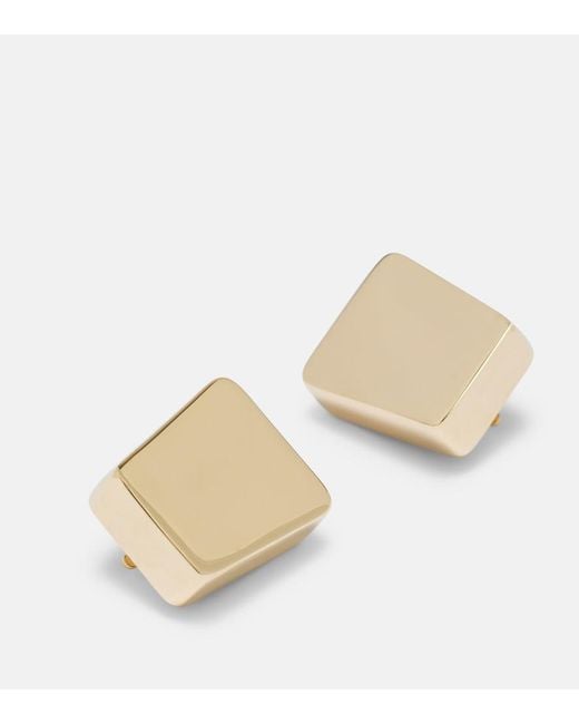 Tom Ford White Mira Clip-On Earrings