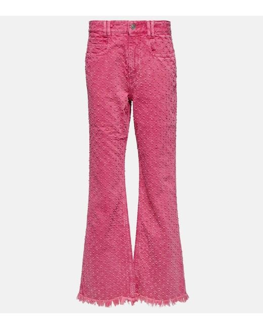 Isabel Marant Pink High-Rise Straight Jeans