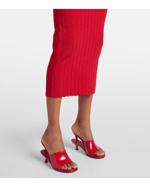 Jacquemus Red Midikleid La Robe Sierra Bretelles