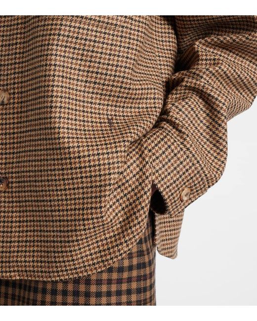 Surchemise En Laine Melangee A Carreaux Saint Laurent en coloris Multicolor