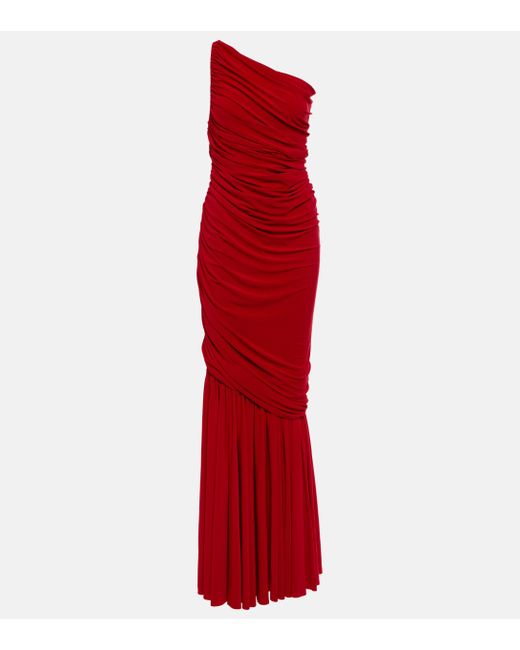 Norma Kamali Diana Fishtail Gown In Red | Lyst UK