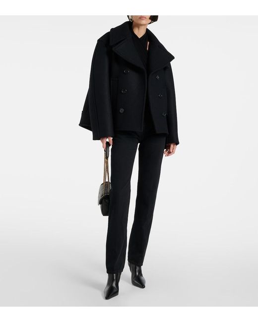 Saint Laurent Black Ashley 90 Leather Booties