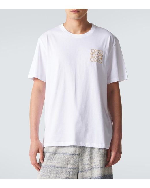 Loewe White Paula's Ibiza Cotton Jersey T-Shirt for men