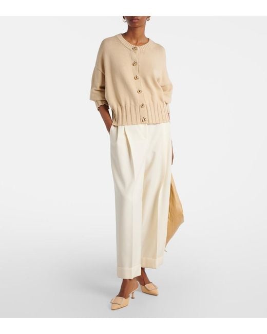 Altuzarra Natural Cotton And Silk-Blend Cardigan