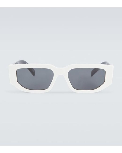 Prada Blue Pr 09Zs Rectangular Sunglasses for men