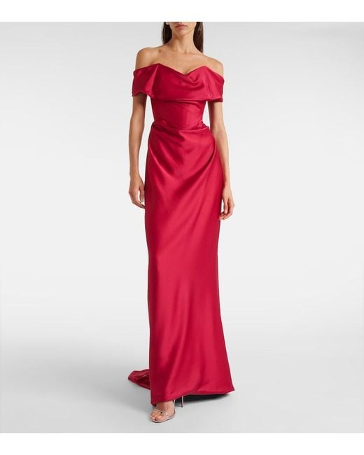 Vivienne Westwood Pink Nova Cocotte Satin Corset Gown