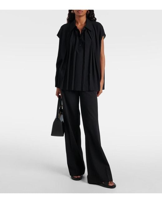 Joseph Black Antin Pleated Blouse