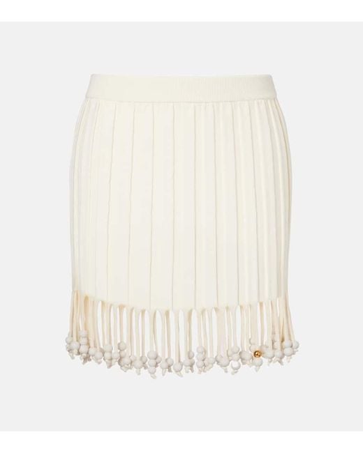 LOEWE Paula's Ibiza cotton-blend miniskirt ミニ スカート Paula's Ibiza cotton-blend miniskirt in white - Loewe