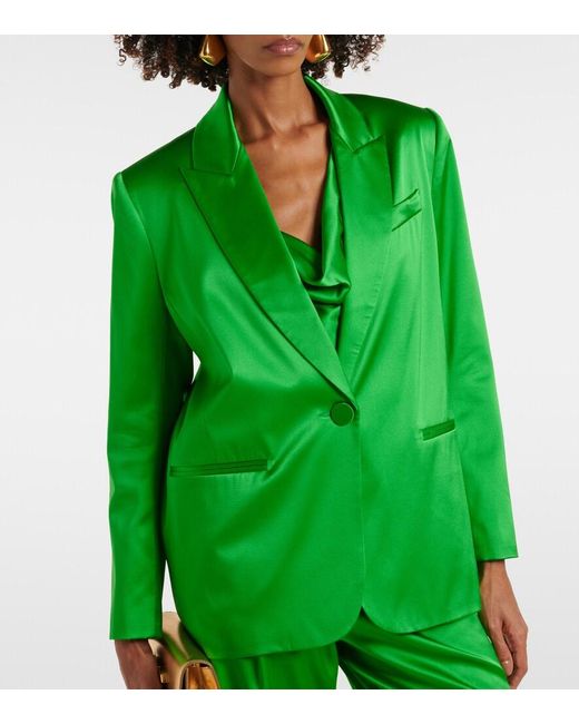 The Sei Green Oversized Silk Blazer