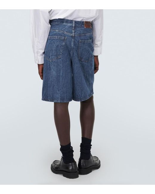 Dries Van Noten Blue Denim Shorts for men