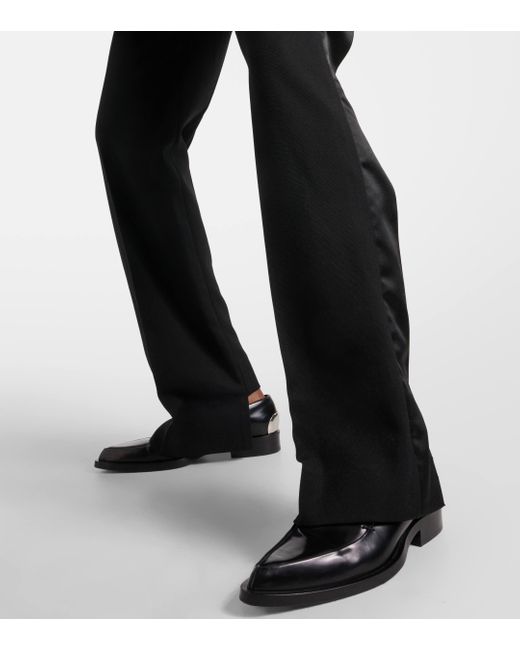 Pantalon droit a taille haute Victoria Beckham en coloris Black