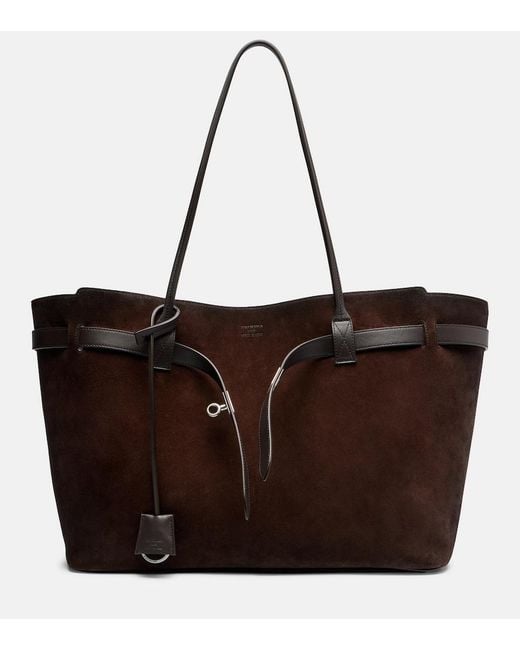 Balenciaga Brown Bel Air Large Suede Tote Bag
