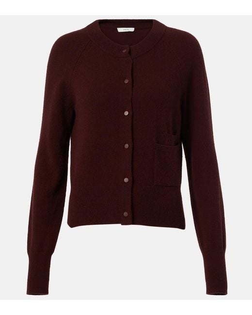 Vince Purple Wool And Cashmere Cardigan