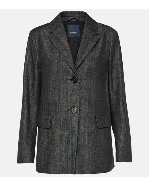 Blazer Murano de chambray de algodon Max Mara de color Black