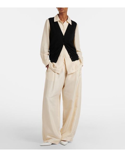 The Row Black Neel Cashmere Cardigan