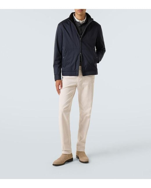 Canali Blue Nuvola Reversible Blouson for men