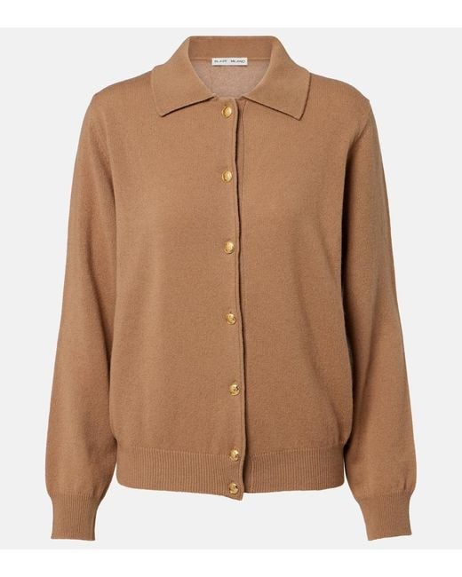 Blazé Milano Brown Highland Wool And Cashmere Cardigan