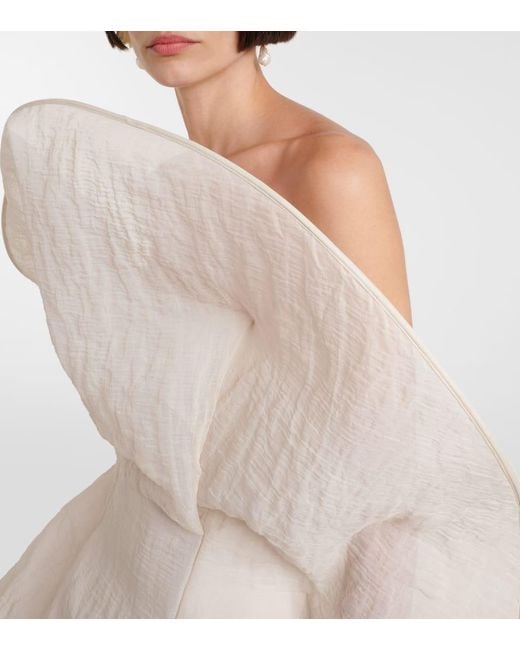 Robe En Coton Et Soie Melange Magda Butrym en coloris White
