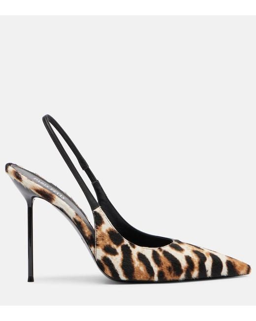 Salones Destalonados Lidia 105 De Pelo De Becerro Paris Texas de color Metallic