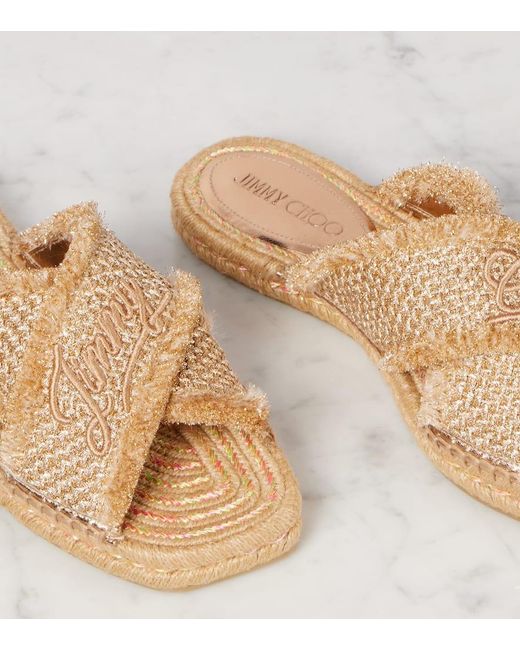 Jimmy Choo Natural Aciel Espadrille Slides