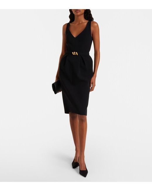 Max Mara Black Satin Slingback Pumps
