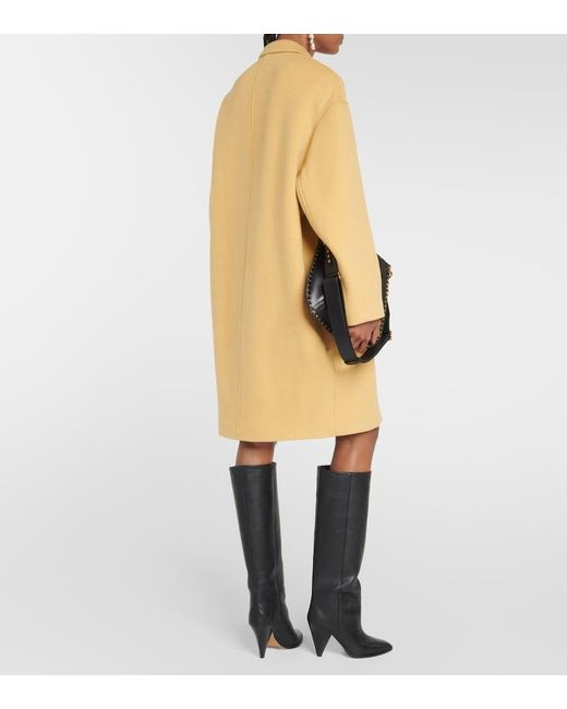 Isabel Marant Yellow Efegozi Wool-Blend Coat