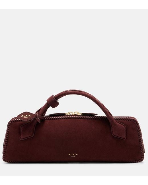 Alaïa Red Le Teckel Small Suede Clutch