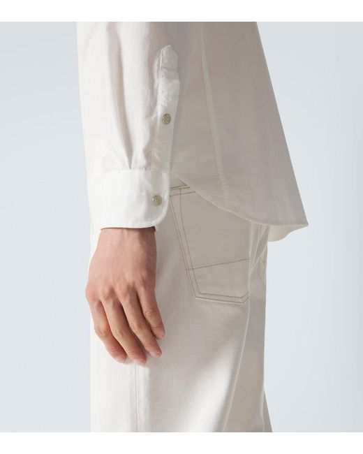 Tom Ford White Cotton Corduroy Western Shirt for men