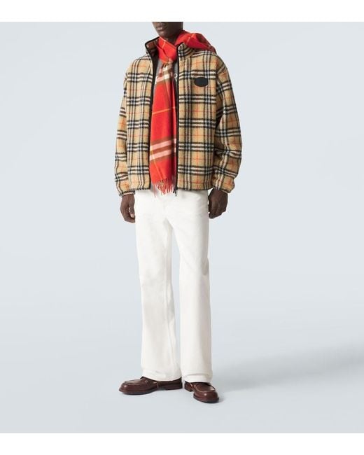 Burberry Brown Jacket With A Distinctive Check Pattern for men