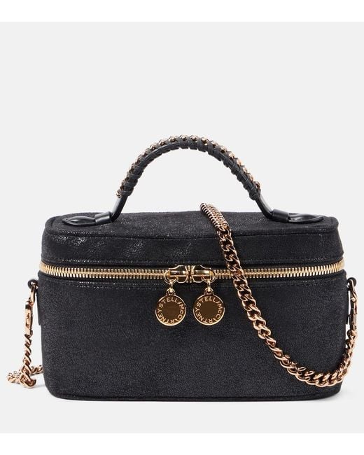 Stella McCartney Black Falabella Mini Faux-Leather Shoulder Bag