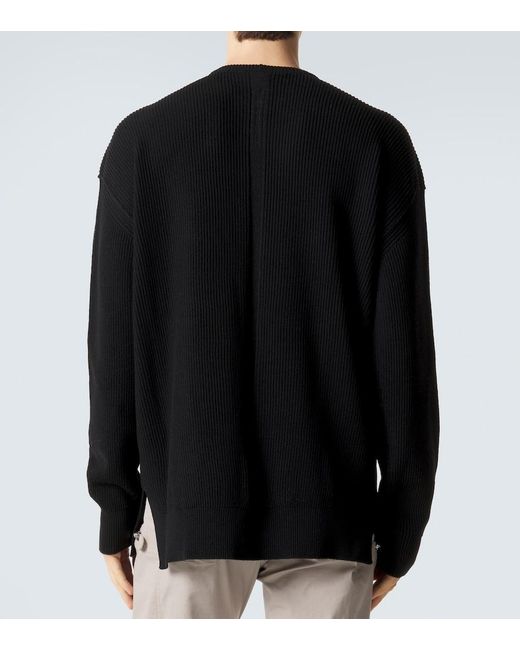 Rick Owens Black Jumbo Ls Virgin Wool Sweater for men