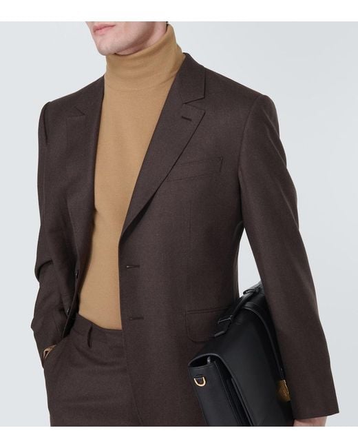 Zegna Natural Wool Turtleneck Sweater for men
