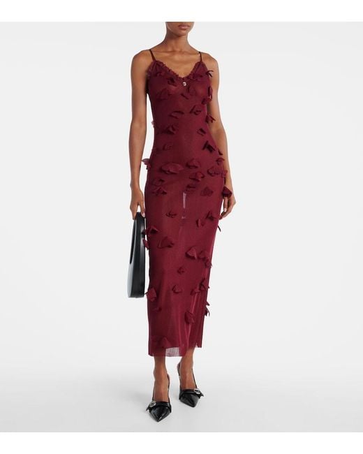 Coperni Butterflies Techno Embroidered Midi Dress