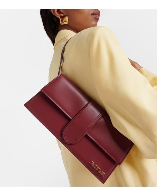 Jacquemus Red Le Bambino Long Leather Shoulder Bag