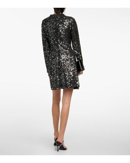 Jonathan Simkhai Black Safia Embellished Crepe Mini Dress