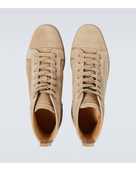 Christian Louboutin Natural Louis Suede High-top Sneakers for men