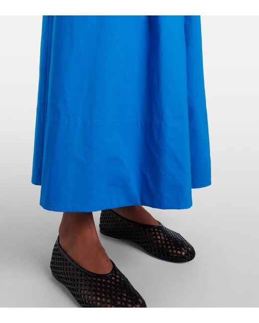 Proenza Schouler Blue Label Barker Cotton Poplin Maxi Dress