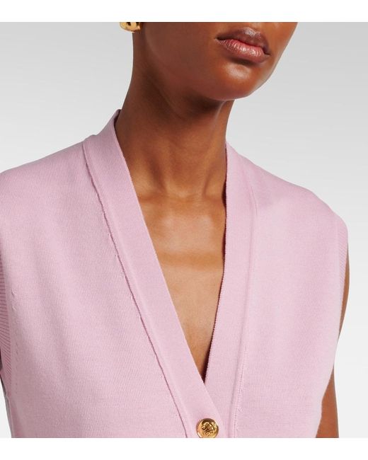 Blazé Milano Pink Sebright Wool, Silk, And Cashmere Vest