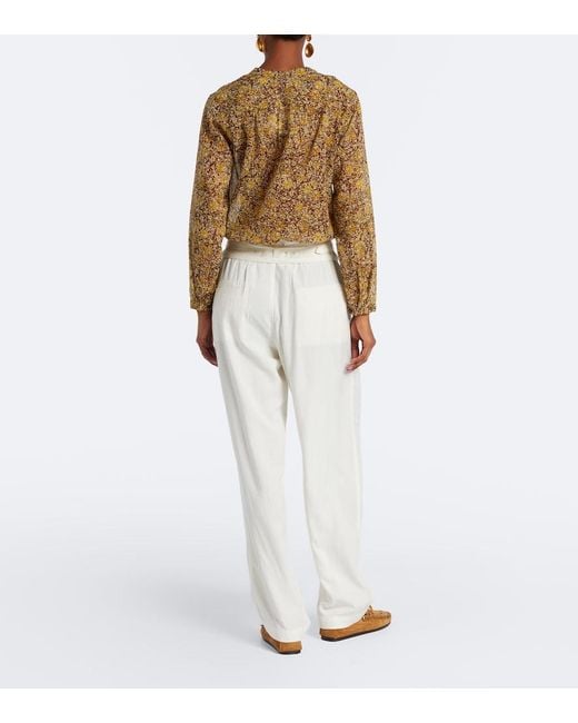 Isabel Marant White Celia Wide-Leg Pants