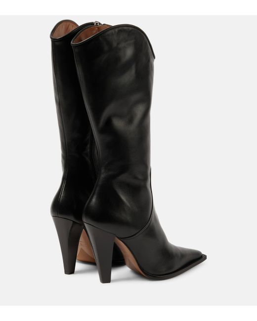 Paris Texas Black Nadia 105 Leather Knee-high Boots