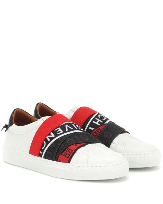 Givenchy Red 4g Leather Sneakers