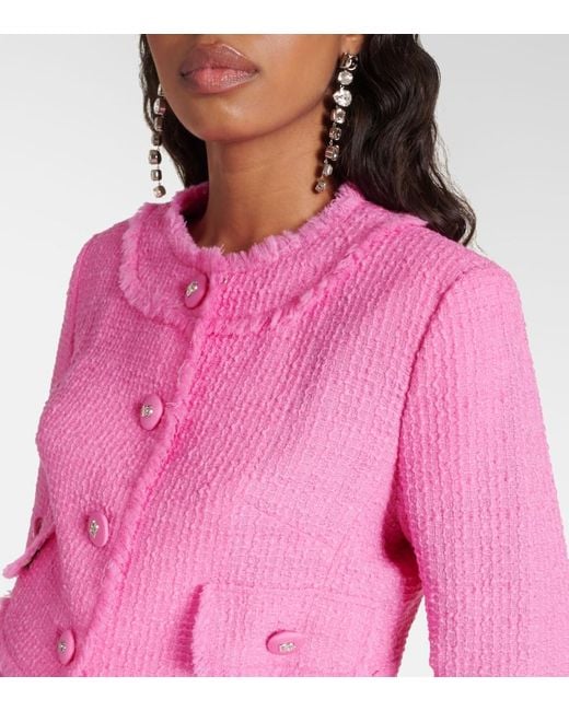 Dolce & Gabbana Pink Tweed Jackets