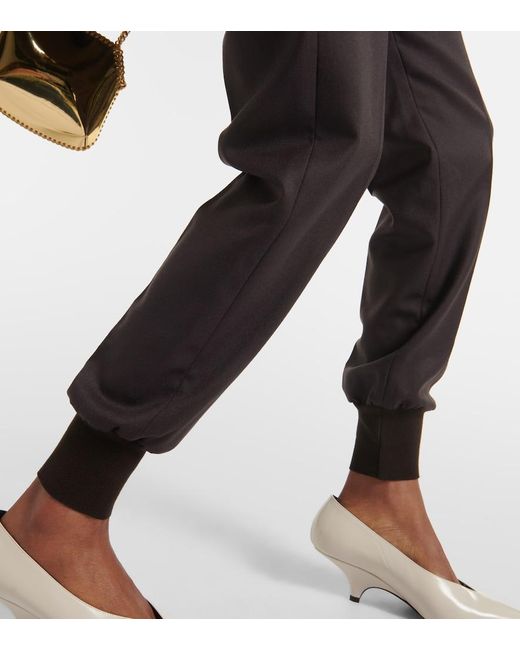 Stella McCartney Black Wool Flannel Sweatpants