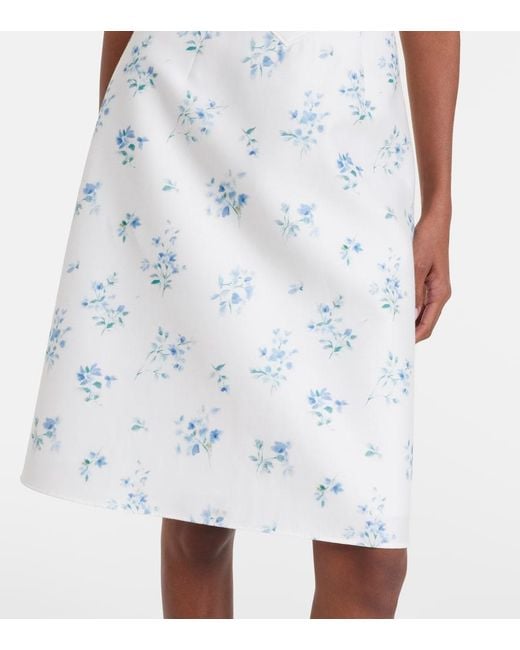 ShuShu/Tong White Floral Halterneck Cotton Minidress