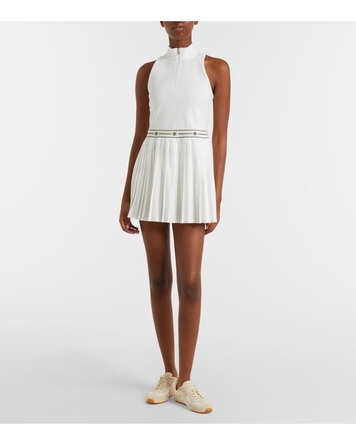 Tory Burch White Pleated Tennis Dress