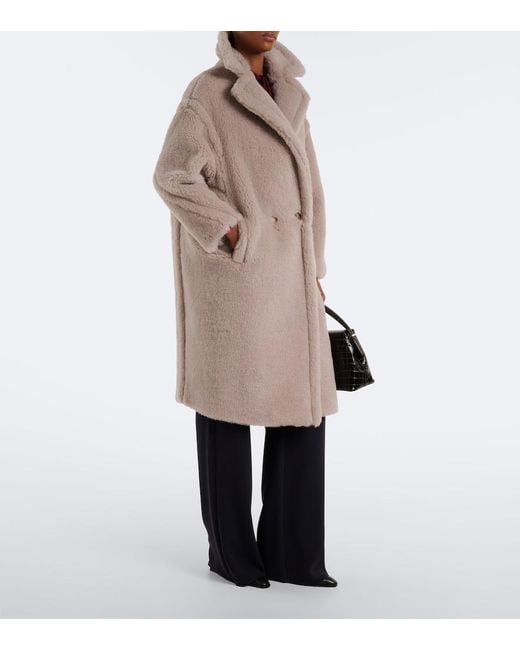 Max Mara Natural Alpaca, Wool, And Silk Teddy Coat
