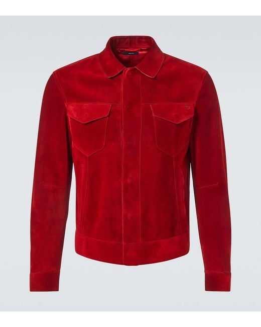 Tom Ford Red Suede Jacket for men