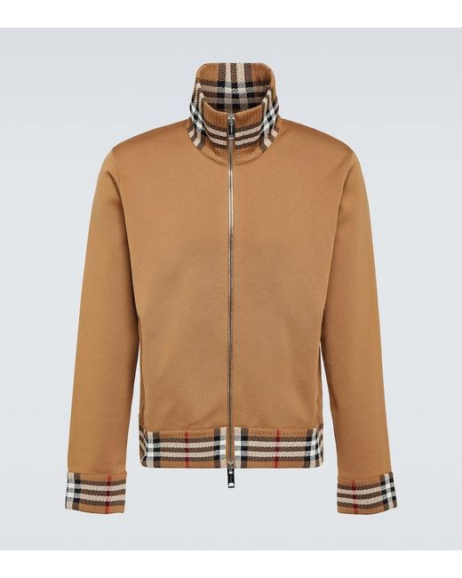 Burberry Brown Check Track Jacket for men
